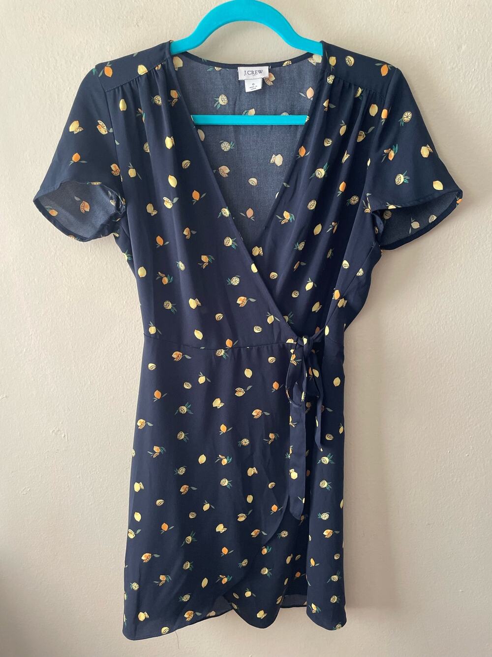 J. Crew Navy Blue Lemon Dress Size 0